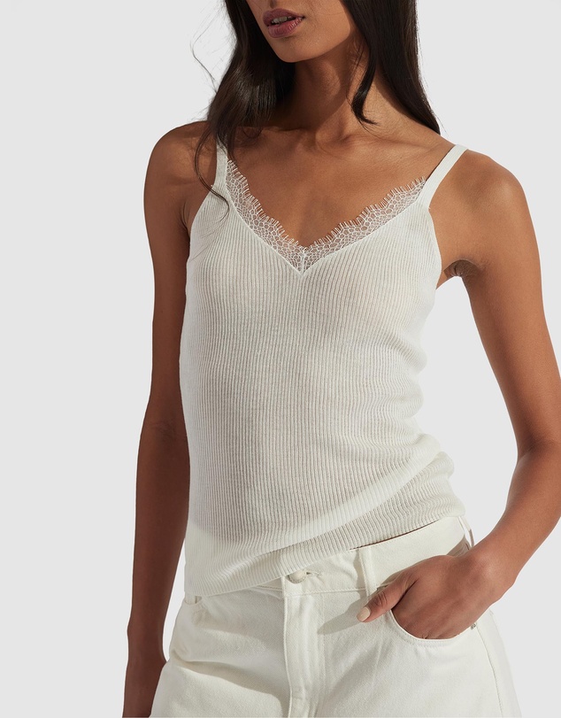 Decjuba - Gracie Lace Knit Tank