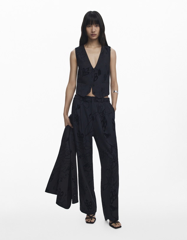 Desigual - Flocked Floral Pants