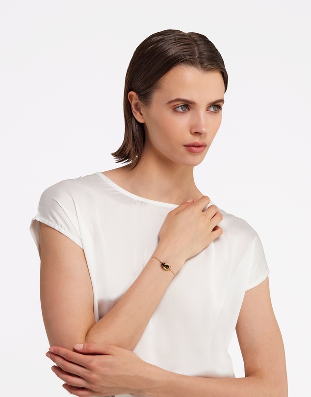 Furla - Furla 1927 Colour Edition Gold-Tone Black Enamel Bracelet