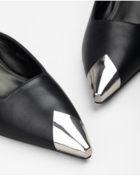 RAID - Elkana heeled Pumps with metal toe in Black