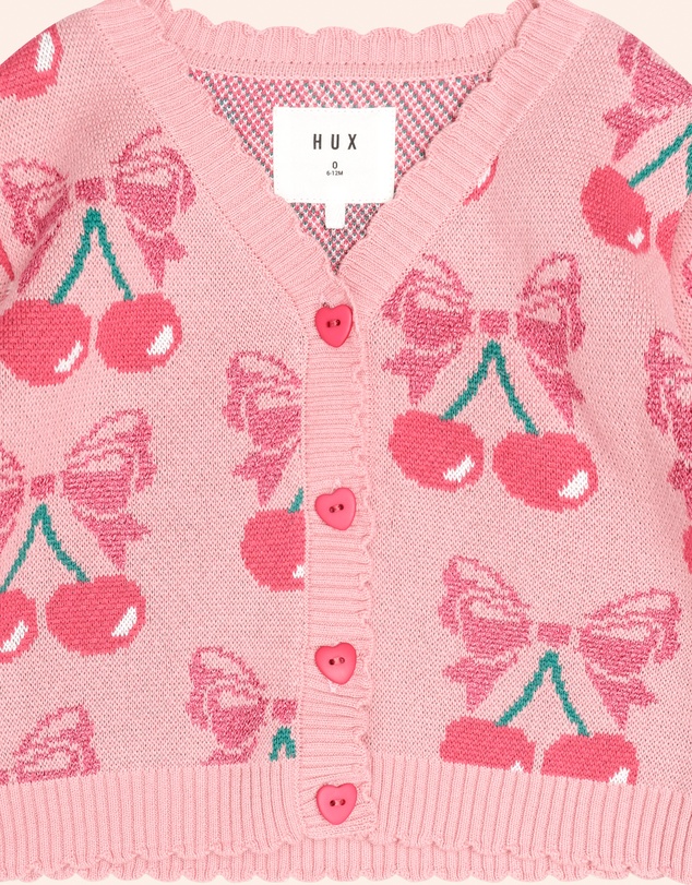 Huxbaby - Cherry Bow Cardi - Babies-Teens