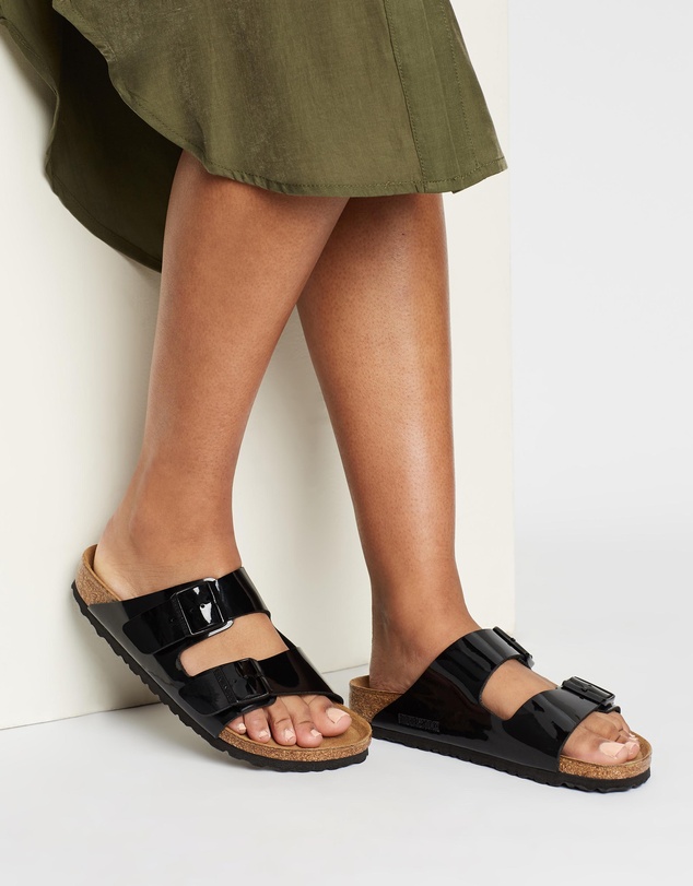 Birkenstock - Arizona Birko-Flor Patent Sandals-Narrow Fit