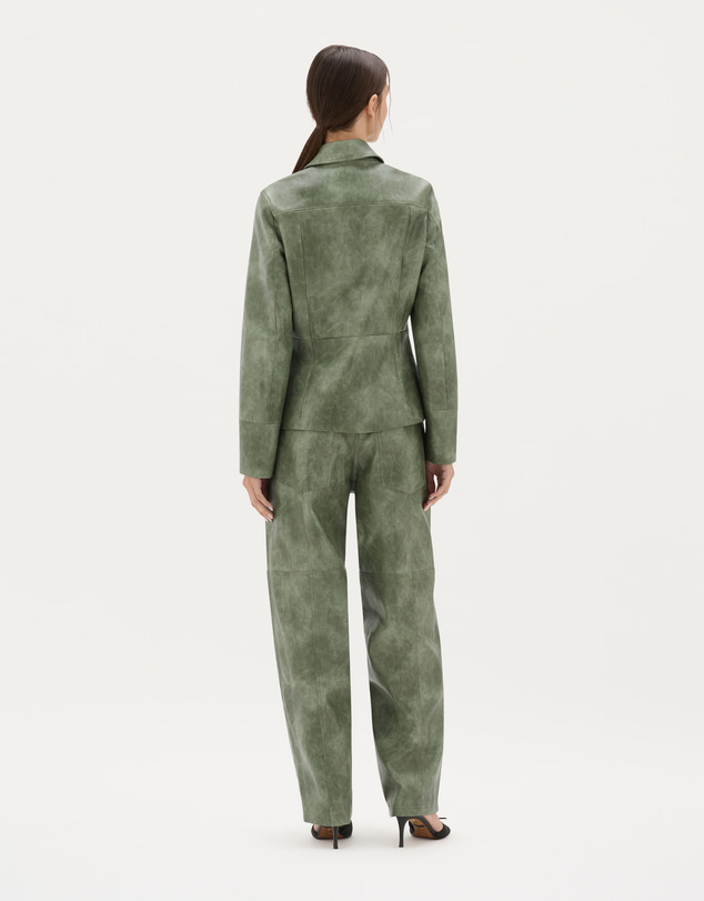 Muma World - Sage Tailored Leather Jacket