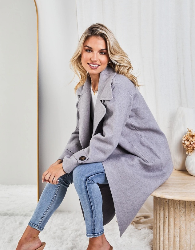 Esther & Co - Fireplace Coat - Grey