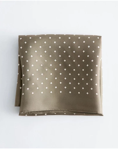 & Other Stories - Diamond Print Silk Scarf