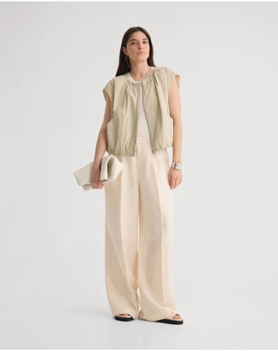 Oxford - Katie Sleeveles Bomber Jacket