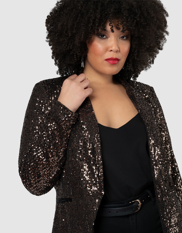 Pink Dusk by Curve Project - All Day & Night Sequin Jacket