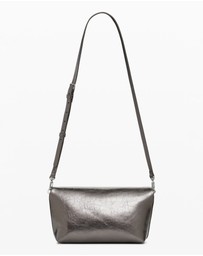 Desigual - Medium metallic flap bag with 3D logo