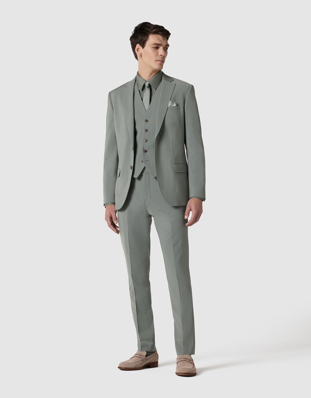 Politix - Slim Stretch Wool Blend Tailored Pant