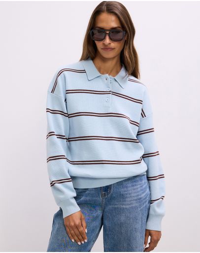 Blue With Chocolate Stripe