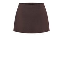 City Chic - Plus size Abbie Mini Skort - chocolate