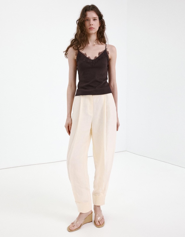 M.N.G - Lace Detail Knit Top