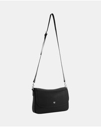 Pierre Cardin - Pierre Cardin Ladies Leather Flap Over Crossbody Bag