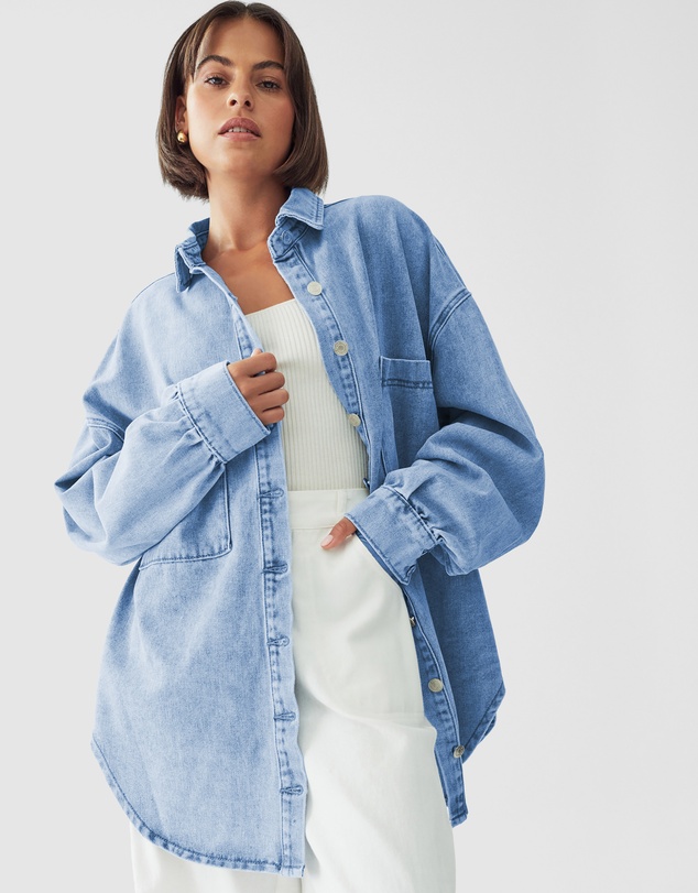 The Fated - Val Oversized Denim Shacket