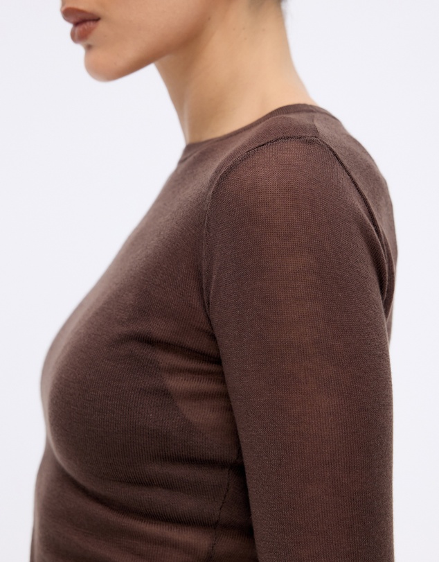 Minima Esenciales - Haze Semi Sheer Knit Top