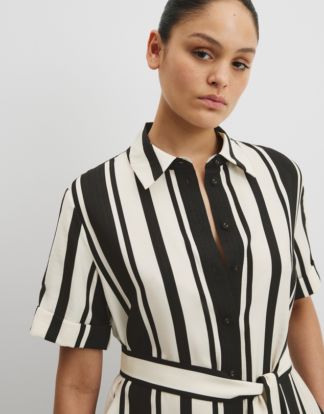 Country Road - Stripe Midi Shirt Dress