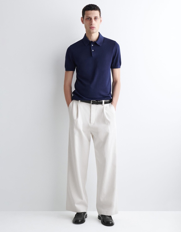COS - Slim Knitted Silk Polo Shirt