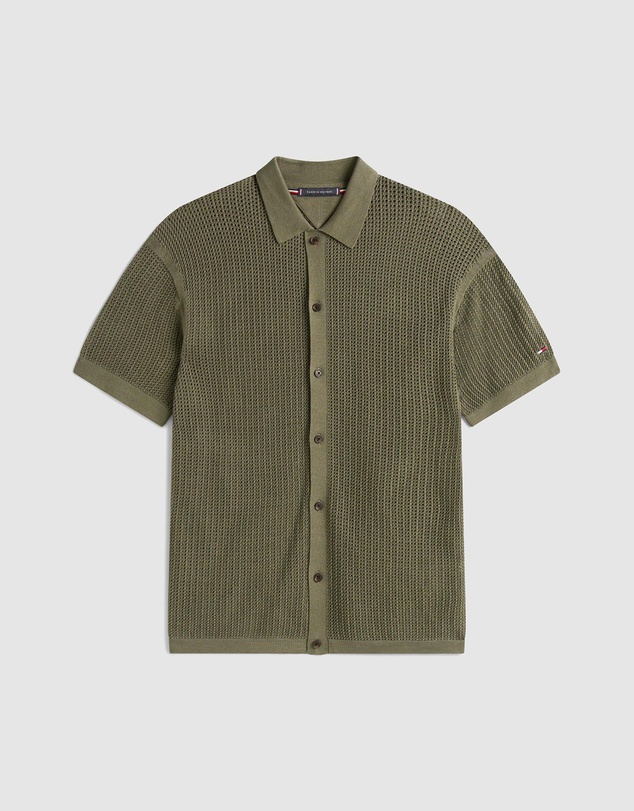 Tommy Hilfiger - Relaxed Fit Open Knit Short Sleeve Shirt