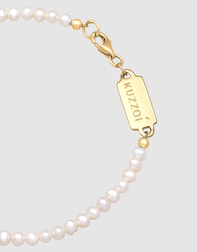 Kuzzoi - ICONIC EXCLUSIVE - Pearl Bracelet with Gold-Plated Silver Closure