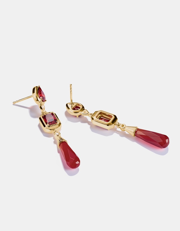 THOMAS SABO - THOMAS SABO Elyndra Earrings with Red Stones