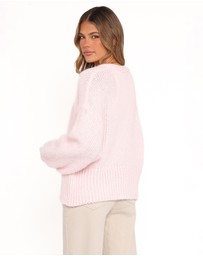 Petal & Pup - Selina Wide Sleeve Cardigan - Pale Pink