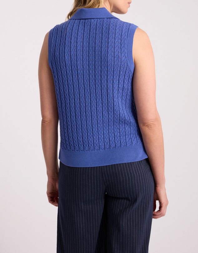 David Lawrence - Chantilly Sleeveless Knit Polo