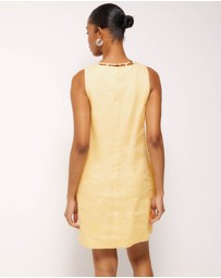 AERE - Jenna Linen Shift Mini Dress