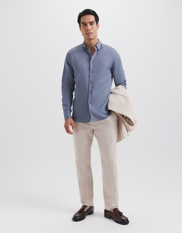 SABA - Reeves Long Sleeve Classic Linen Cotton Shirt