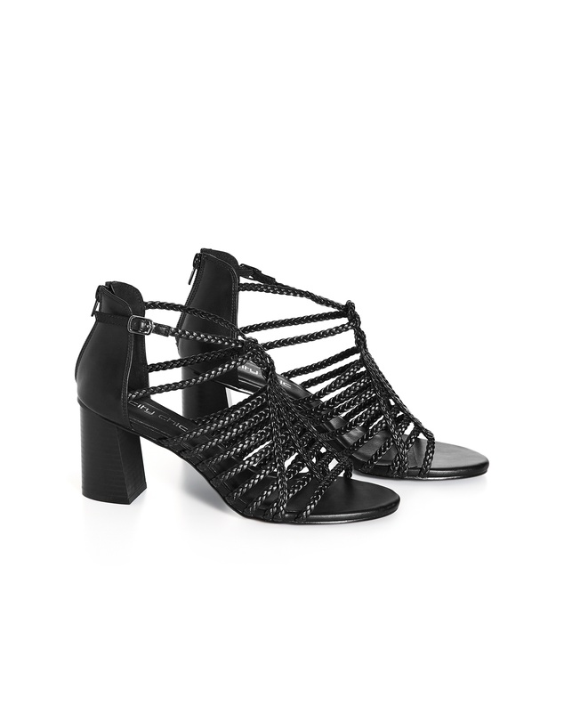City Chic - WIDE FIT Braided Mida Heel