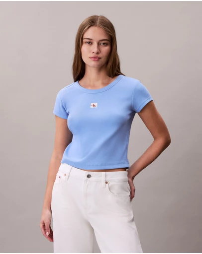 Calvin Klein Jeans - Woven Monogram Logo Slim T-Shirt