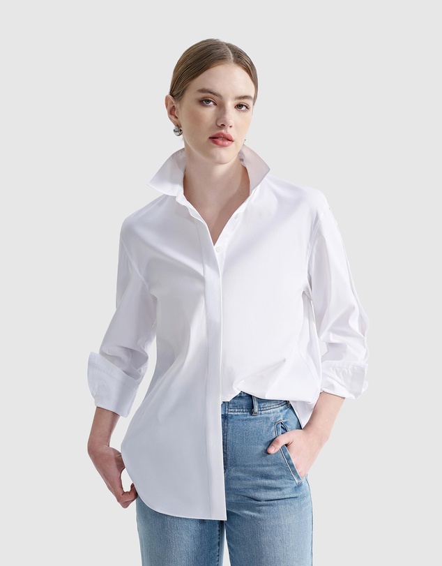 IDA+S - Matilda Oversized Stretch Cotton Blouse