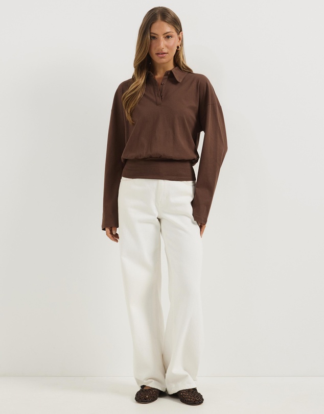 Atmos&Here - Averin Long Sleeve Fitted Waist Top