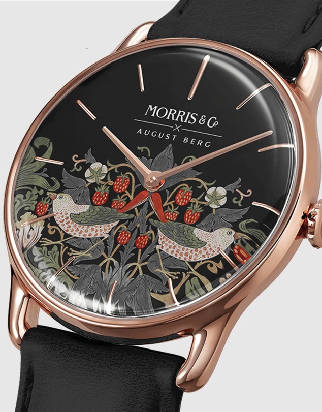 August Berg - Simply Strawberry Thief Cochineal Black