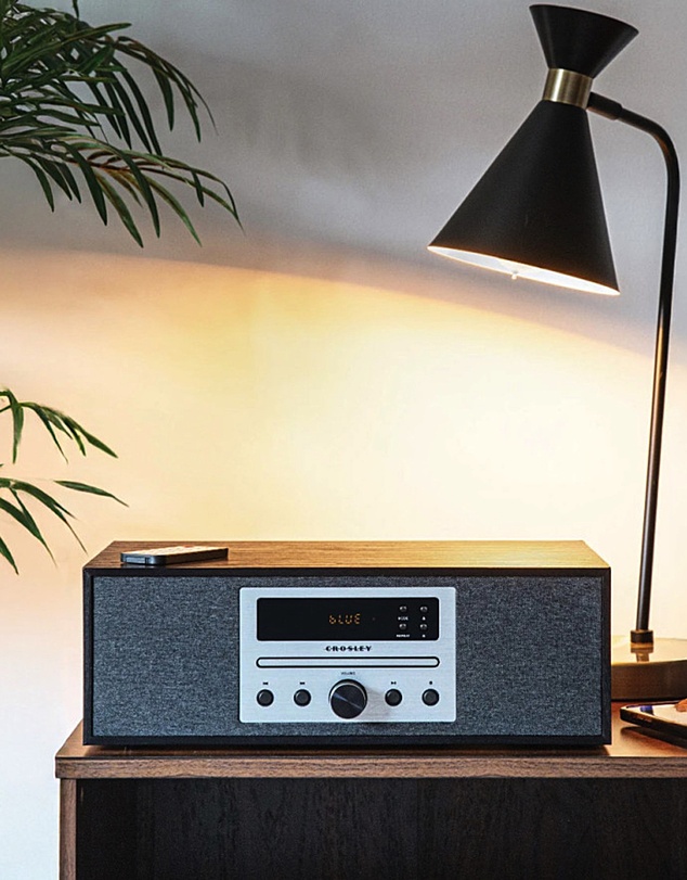 Crosley - Crosley Finn Radio CD Player - Black