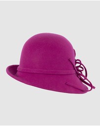 Max Alexander - Winter Felt Fuchsia Cloche Hat