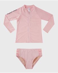 Aqua Blu Kids - Stepping Stones Long Sleeve Rash Vest Set - Kids