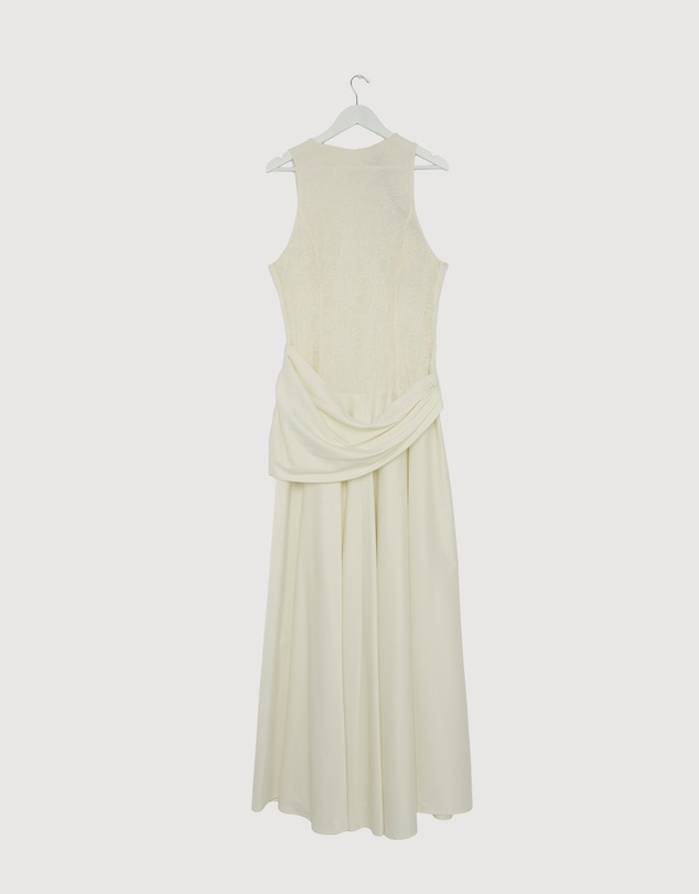 Revibe - Repaired CHANCERY Layla High Neck Lace Panelled Maxi Dress - AU 18