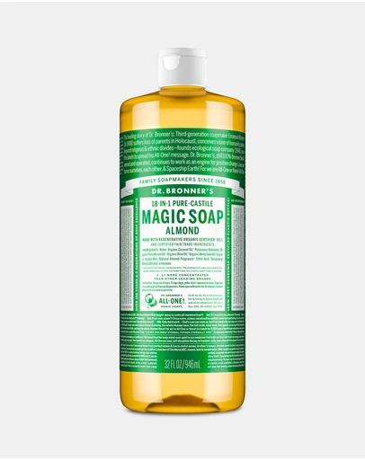 Dr Bronner's - Pure Liquid Castile Soap Almond 946ml