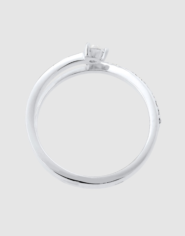 Elli Jewelry - Ring Zirconia Arrow 925 Sterling Silver