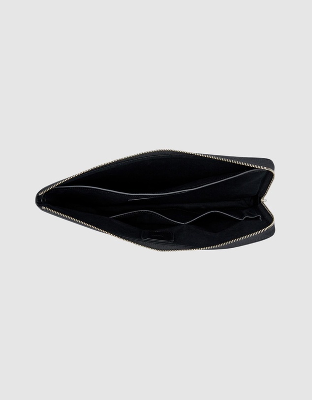 Oroton - Oscar 15 Inch Laptop Organiser Pebble