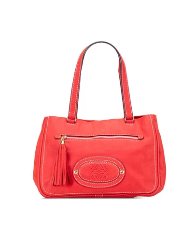 Pre-Loved by Azura Reborn - Pre-Loved Nubuck Anagram Madrid Fringe Shoulder Bag