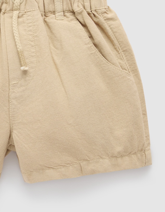 Purebaby - Linen Blend Short -Kids-Babies