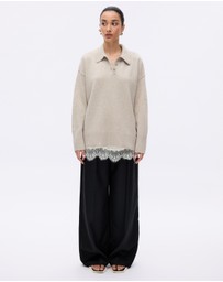 Minima Esenciales - Keir Oversized Merino Cashmere Blend Polo