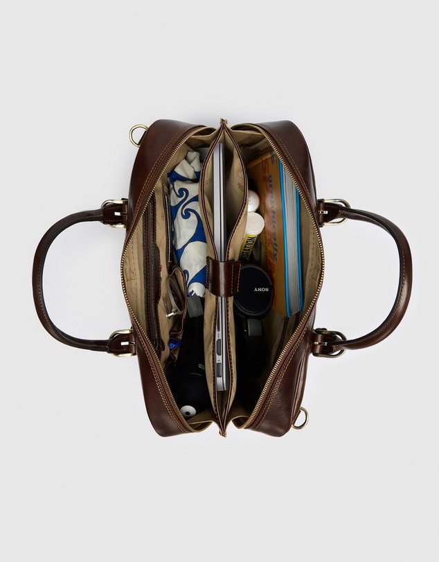 Republic of Florence - The Madrid Brown Briefcase