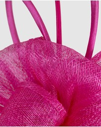 Max Alexander - Sinamay Fuchsia Flower Racing Fascinator