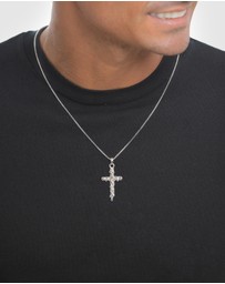 Kuzzoi - ICONIC EXCLUSIVE - Necklace Men Cross Pendant 925 Sterling Silver