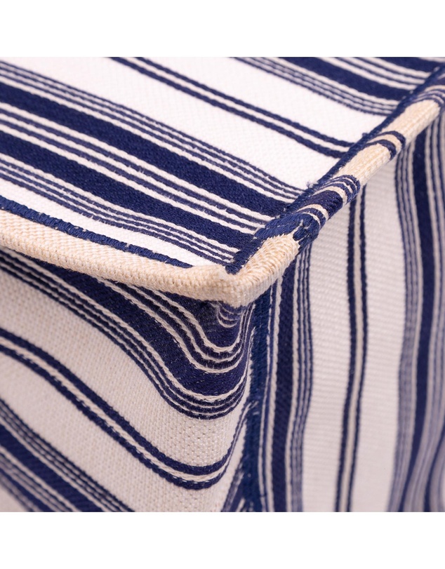 Pre-Loved by Azura Reborn - Pre-Loved Large Canvas Striped Book Tote