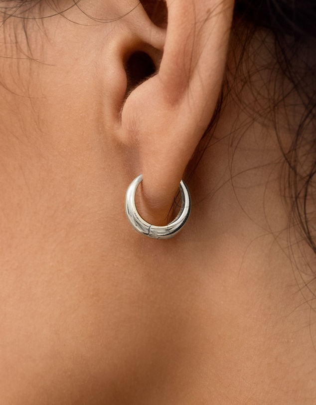 SAINT VALENTINE - Positano Mini Hoops - Silver