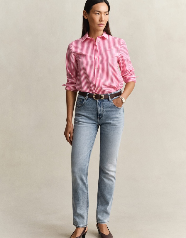 Gant - Regular Fit Striped Poplin Shirt