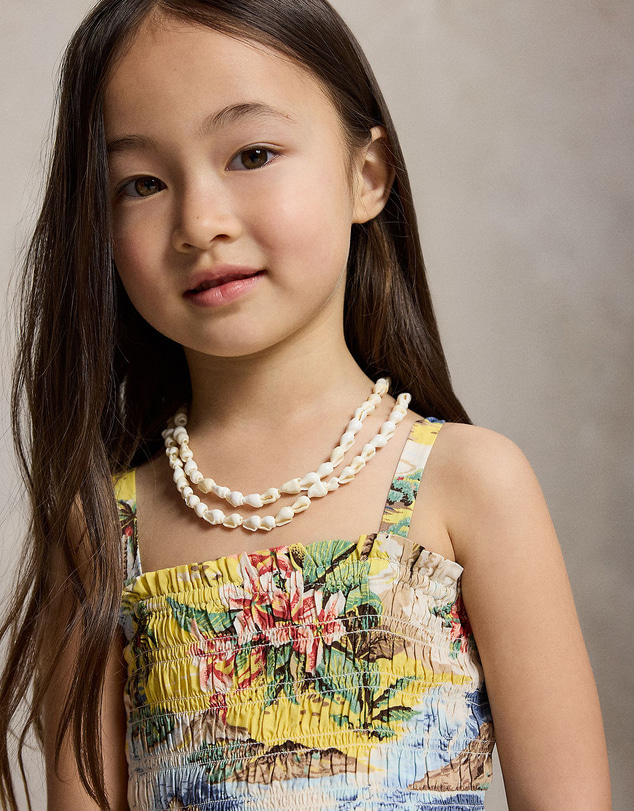 Polo Ralph Lauren - Tropical-Print Smocked Boxy Top & Shorts - Kids